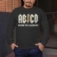 Retro Abcd Teacher Novelty Back To School Teacher Men's Long Sleeve T-Shirt, funny design Retro Abcd Teacher Novelty Back To School Teacher Men's Long Sleeve T-Shirt, funny design