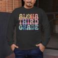 Retro Aloha Third Grade Teacher Summer Vacation Beach Hawaii Men's Long Sleeve T-Shirt, funny design Retro Aloha Third Grade Teacher Summer Vacation Beach Hawaii Men's Long Sleeve T-Shirt, funny design