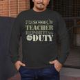 Retro Back To School Women Old Camo Preschool Teacher Men's Long Sleeve T-Shirt, funny design Retro Back To School Women Old Camo Preschool Teacher Men's Long Sleeve T-Shirt, funny design