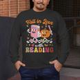 Retro Fall In Love With Learning Pumpkin Autumn Teacher Men's Long Sleeve T-Shirt, funny design Retro Fall In Love With Learning Pumpkin Autumn Teacher Men's Long Sleeve T-Shirt, funny design