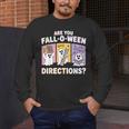 Retro Are You Fall O Ween Directions Teacher Halloween Ghost Men's Long Sleeve T-Shirt, funny design