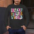 Retro Infant Teacher Vibes Women Daycare Teacher Men's Long Sleeve T-Shirt, funny design