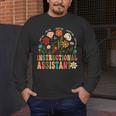 Retro Instructional Assistant Wildflowers Teacher Aide Men's Long Sleeve T-Shirt, funny design Retro Instructional Assistant Wildflowers Teacher Aide Men's Long Sleeve T-Shirt, funny design