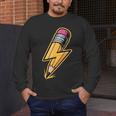 Retro Pencil Pencil Back To School Teacher Student Men's Long Sleeve T-Shirt, funny design Retro Pencil Pencil Back To School Teacher Student Men's Long Sleeve T-Shirt, funny design