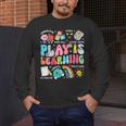 Retro Play Is Learning Kindergarten Teacher Team Women Men's Long Sleeve T-Shirt, funny design Retro Play Is Learning Kindergarten Teacher Team Women Men's Long Sleeve T-Shirt, funny design