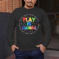 Retro Play Is Learning Teacher Back To School Men's Long Sleeve T-Shirt, funny design Retro Play Is Learning Teacher Back To School Men's Long Sleeve T-Shirt, funny design