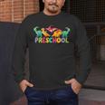 Retro Preschool Cute Dinosaur Preschool Teacher Kids Boys Men's Long Sleeve T-Shirt, funny design Retro Preschool Cute Dinosaur Preschool Teacher Kids Boys Men's Long Sleeve T-Shirt, funny design