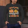 Retro Pumpkin Fall In Love With Learning Autumn Teacher Men's Long Sleeve T-Shirt, funny design Retro Pumpkin Fall In Love With Learning Autumn Teacher Men's Long Sleeve T-Shirt, funny design