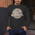 Retro School Counselor Back To School Teacher Squad Crew Men's Long Sleeve T-Shirt, funny design