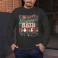 Retro Sleighing Math Problems Santa Math Teacher Christmas Men's Long Sleeve T-Shirt, funny design
