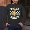 Retro Third Grade Teacher Lightning Bolt Pencil Teacher Kids Men's Long Sleeve T-Shirt, funny design