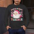 Santa Favorite Teacher Shirt Teacher Christmas Men's Long Sleeve T-Shirt, funny design Santa Favorite Teacher Shirt Teacher Christmas Men's Long Sleeve T-Shirt, funny design