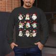 Santa Ghost Reading Books Christmas Library Teacher Men's Long Sleeve T-Shirt, funny design Santa Ghost Reading Books Christmas Library Teacher Men's Long Sleeve T-Shirt, funny design