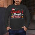 Santa's Favorite Para Christmas Paraprofessional Teacher Men's Long Sleeve T-Shirt, funny design