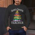 Santa's Favorite Teacher Idea For Christmas Teachers Men's Long Sleeve T-Shirt, funny design Santa's Favorite Teacher Idea For Christmas Teachers Men's Long Sleeve T-Shirt, funny design