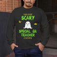 Scary Special Education Ed Teacher Costume Halloween Easy Men's Long Sleeve T-Shirt, funny design