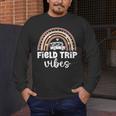 School Bus Trip Vibes Students Teachers Students Field Trip Men's Long Sleeve T-Shirt, funny design School Bus Trip Vibes Students Teachers Students Field Trip Men's Long Sleeve T-Shirt, funny design