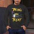 School Math Teacher Halloween 2022 Trig Or Treat Shirt Men's Long Sleeve T-Shirt, funny design School Math Teacher Halloween 2022 Trig Or Treat Shirt Men's Long Sleeve T-Shirt, funny design