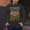 School Teacher A Bit Batty Teaching Bat Halloween Costume Men's Long Sleeve T-Shirt, funny design School Teacher A Bit Batty Teaching Bat Halloween Costume Men's Long Sleeve T-Shirt, funny design