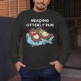 Sea Otter Book Reading Shirt For Bookworm Teachers Men's Long Sleeve T-Shirt, funny design Sea Otter Book Reading Shirt For Bookworm Teachers Men's Long Sleeve T-Shirt, funny design