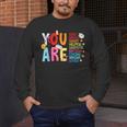 You Are Smart Brave Strong Kind Loved Motivation Teacher Kid Men's Long Sleeve T-Shirt, funny design