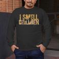 I SMELL CHILDREN Halloween Teacher Classroom I Teach Men's Long Sleeve T-Shirt, funny design