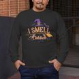 I Smell Children Wicked Cute Kindergarten Teacher Halloween Men's Long Sleeve T-Shirt, funny design