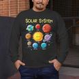 Solar System Cute Face Planets Space Science Teacher School Men's Long Sleeve T-Shirt, funny design