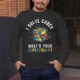 I Solve Cubes Speed Cubing Vintage Youth Math Teacher Men's Long Sleeve T-Shirt, funny design I Solve Cubes Speed Cubing Vintage Youth Math Teacher Men's Long Sleeve T-Shirt, funny design