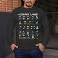 Space Alphabet Galaxy Astronaut Planets Student Teacher Men's Long Sleeve T-Shirt, funny design