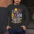 Special Education ASL Teacher Superpower DHH Teacher Men's Long Sleeve T-Shirt, funny design Special Education ASL Teacher Superpower DHH Teacher Men's Long Sleeve T-Shirt, funny design
