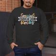 Special Education Rocks Sped Teacher Students Back To School Men's Long Sleeve T-Shirt, funny design