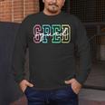SPED Squad Team SPED Teacher Special Education Teacher Men's Long Sleeve T-Shirt, funny design SPED Squad Team SPED Teacher Special Education Teacher Men's Long Sleeve T-Shirt, funny design