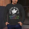 This Is My Spooky COMPUTER TEACHER Costume Don't Scare Me Men's Long Sleeve T-Shirt, funny design This Is My Spooky COMPUTER TEACHER Costume Don't Scare Me Men's Long Sleeve T-Shirt, funny design