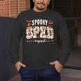 Spooky SPED Squad Special Education Teacher Halloween Ghost Men's Long Sleeve T-Shirt, funny design Spooky SPED Squad Special Education Teacher Halloween Ghost Men's Long Sleeve T-Shirt, funny design