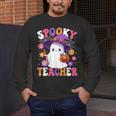 Spooky Teacher Halloween Cute Halloween Teacher Ghost Men's Long Sleeve T-Shirt, funny design Spooky Teacher Halloween Cute Halloween Teacher Ghost Men's Long Sleeve T-Shirt, funny design