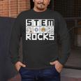 STEM Rocks Science Technology Engineering Math STEM Teacher Men's Long Sleeve T-Shirt, funny design