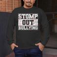 Stomp Out Bullying Back To School Education Teacher Men's Long Sleeve T-Shirt, funny design