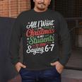 Students Saying 6-7 67 Six Seven Teacher Christmas Men's Long Sleeve T-Shirt, funny design Students Saying 6-7 67 Six Seven Teacher Christmas Men's Long Sleeve T-Shirt, funny design
