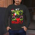 My Students Stole My Heart Teacher Holiday Merry Christmas Men's Long Sleeve T-Shirt, funny design