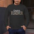 Substitute Teacher Supplies For Teachers Leopard For Men Women Men's Long Sleeve T-Shirt, funny design