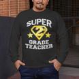 Super 2nd Grade Teacher Hero Men's Long Sleeve T-Shirt, funny design