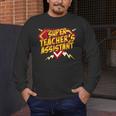 Super Teacher's Assistant Educational Superhero Men's Long Sleeve T-Shirt, funny design Super Teacher's Assistant Educational Superhero Men's Long Sleeve T-Shirt, funny design