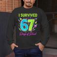 I Survived 67 Days Of School 67 Meme Science Teacher Men's Long Sleeve T-Shirt, funny design I Survived 67 Days Of School 67 Meme Science Teacher Men's Long Sleeve T-Shirt, funny design