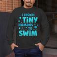Swimming Teacher I Teach Tiny Humans To Swim Swim Instructor Men's Long Sleeve T-Shirt, funny design Swimming Teacher I Teach Tiny Humans To Swim Swim Instructor Men's Long Sleeve T-Shirt, funny design