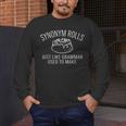 Synonym Rolls Book Lover English Teacher Grammar Men's Long Sleeve T-Shirt, funny design