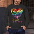 It Takes a Big Heart To Shape Little Minds Teacher Men's Long Sleeve T-Shirt, funny design