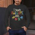 I Teach Awesome Kids Shirt Autism Special Education Teacher Men's Long Sleeve T-Shirt, funny design I Teach Awesome Kids Shirt Autism Special Education Teacher Men's Long Sleeve T-Shirt, funny design