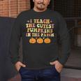 I Teach The Cutest Pumpkins In The Patch Fall Season Teacher Men's Long Sleeve T-Shirt, funny design I Teach The Cutest Pumpkins In The Patch Fall Season Teacher Men's Long Sleeve T-Shirt, funny design