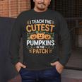 I Teach The Cutest Pumpkins In The Patch Halloween Teacher Men's Long Sleeve T-Shirt, funny design